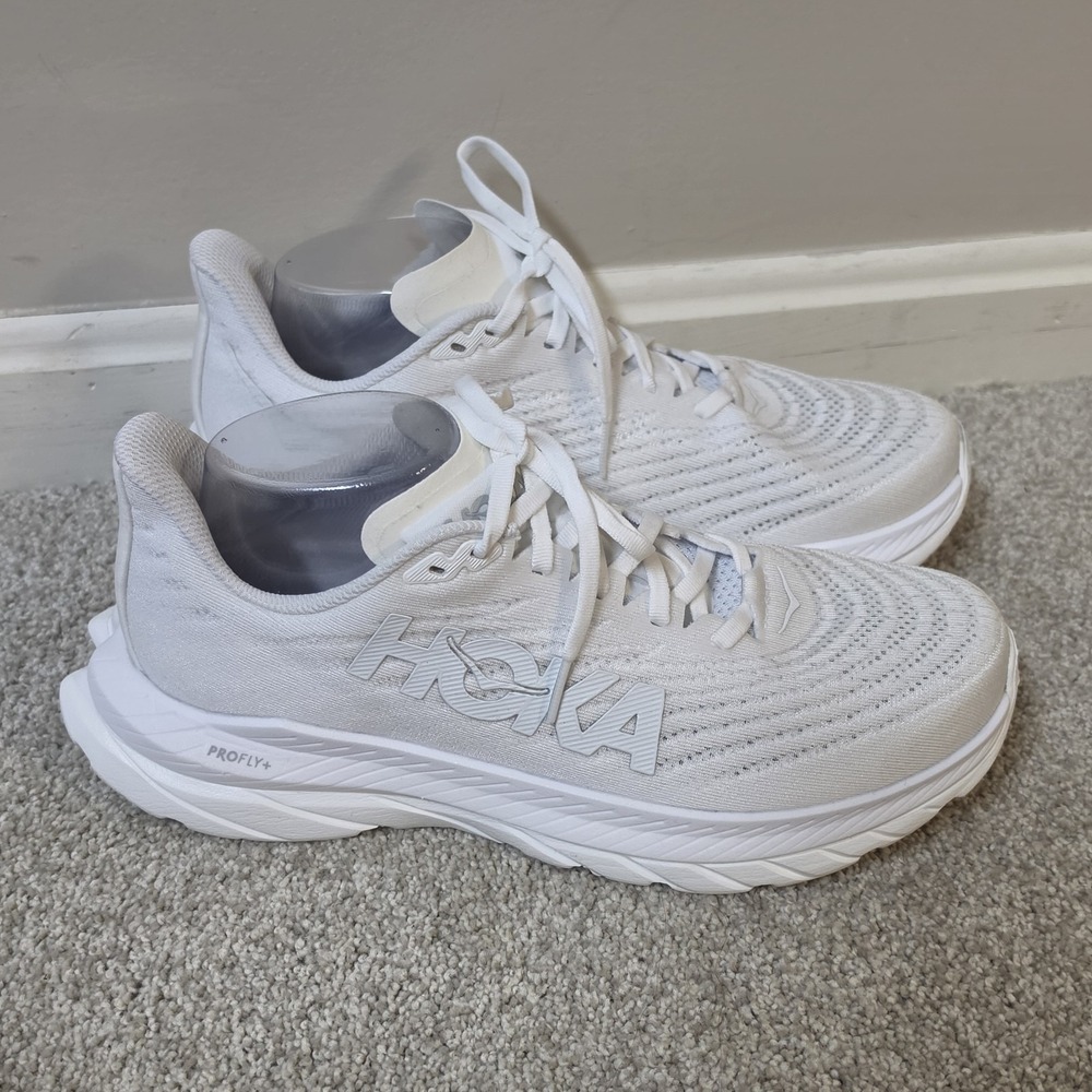HOKA Mach 5 Running Shoes Triple White Women's US 9.5B EU 42 Road Sneakers